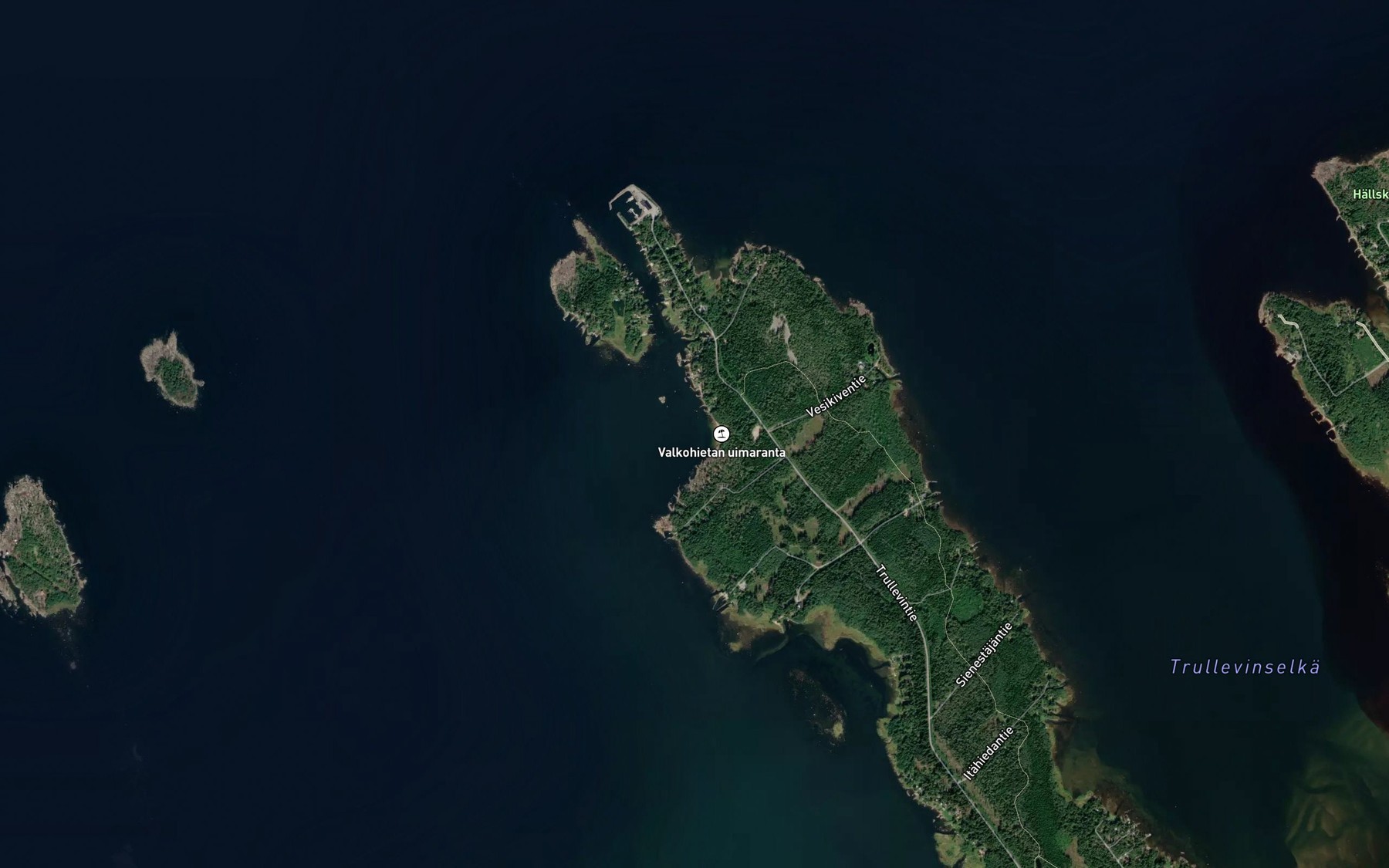 Satellite map of the Lilla Sandviken