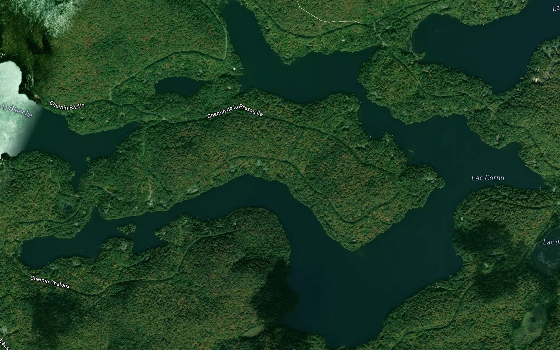 Satellite map of the Lac Cornu