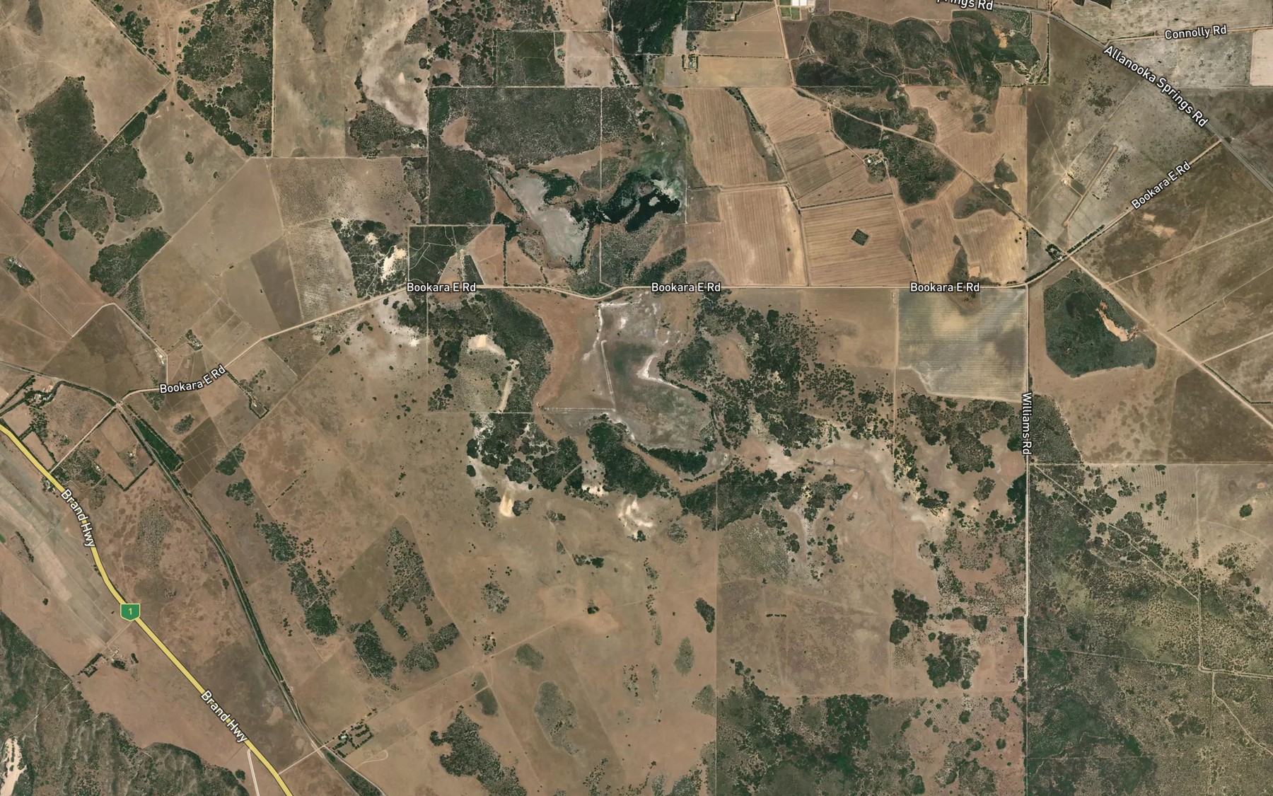 Satellite map of the Bookara Lake