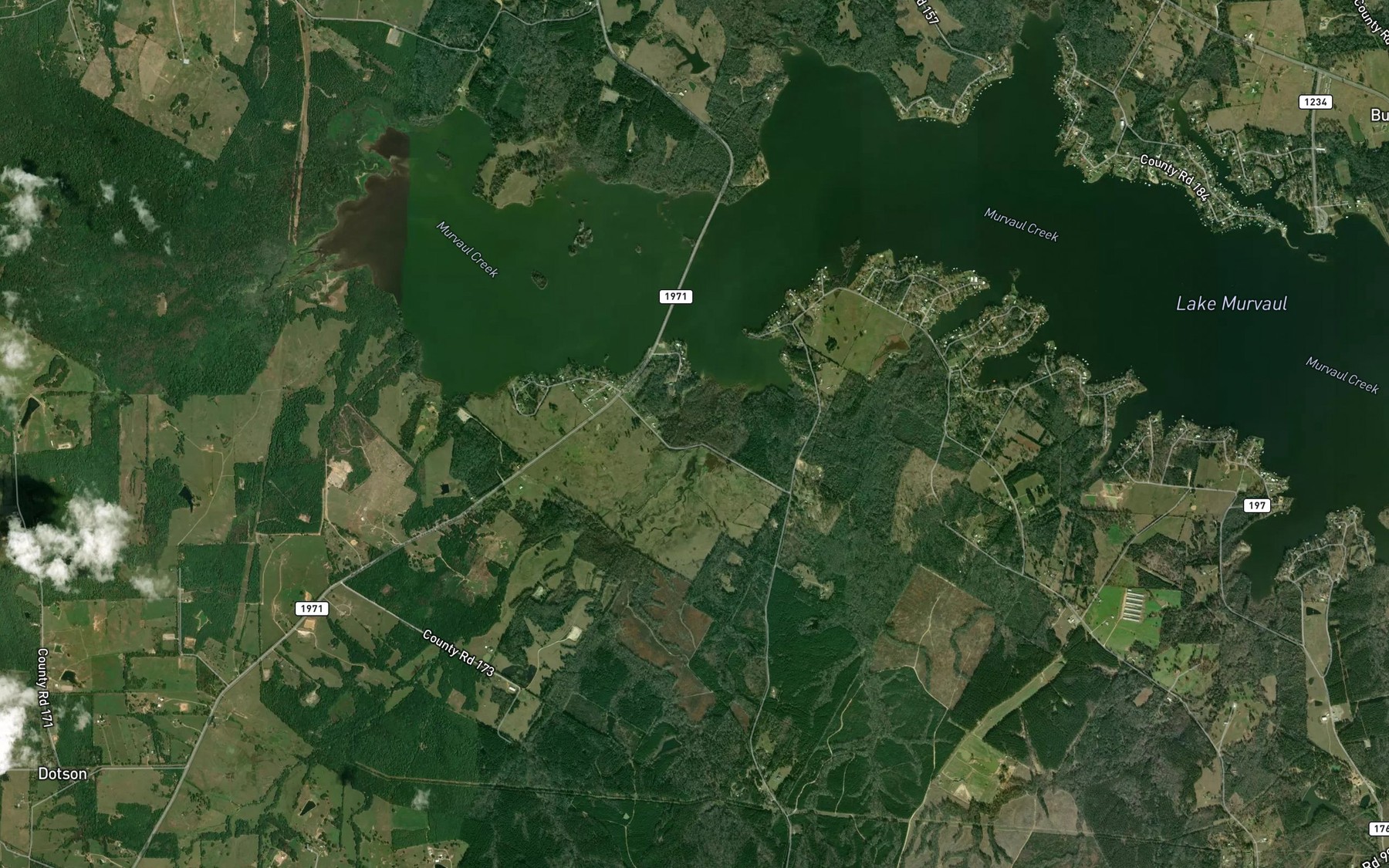 Satellite map of the Beck Creek