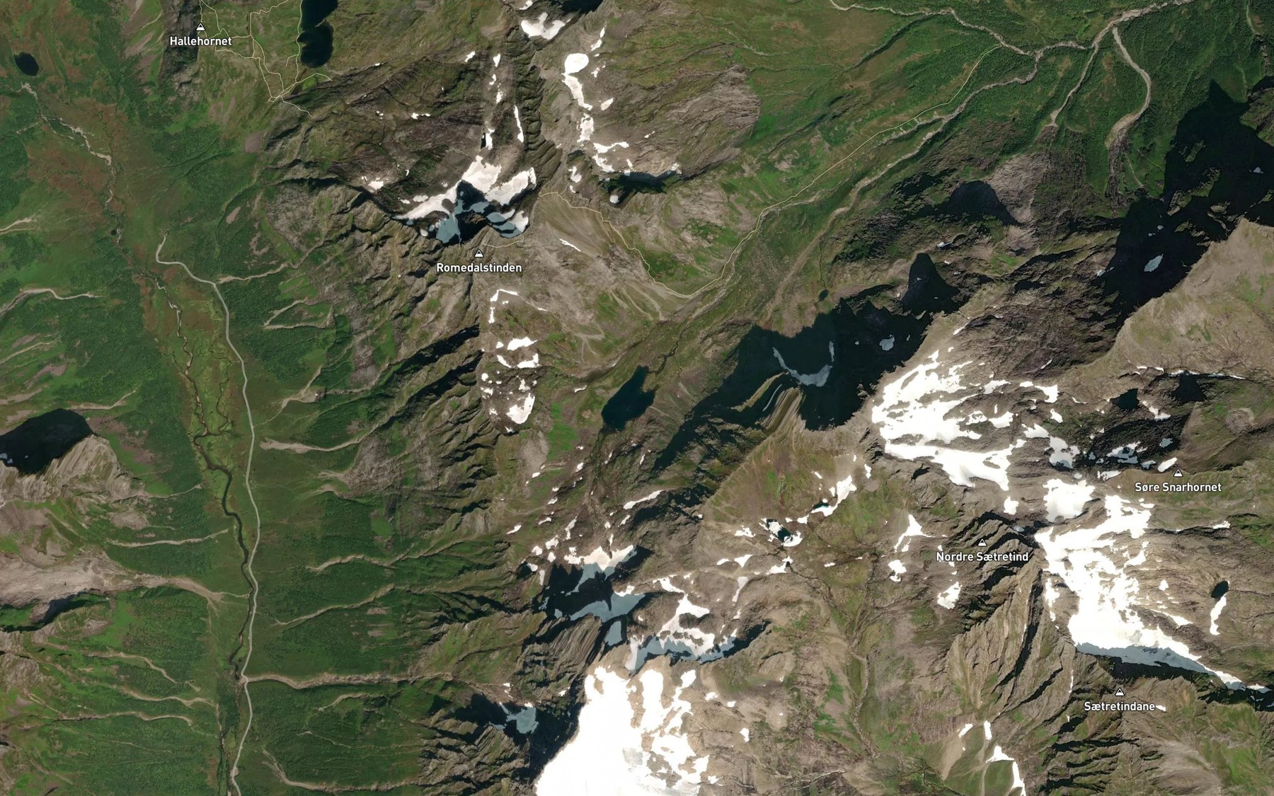 Satellite map of the Litlekoppvatnet