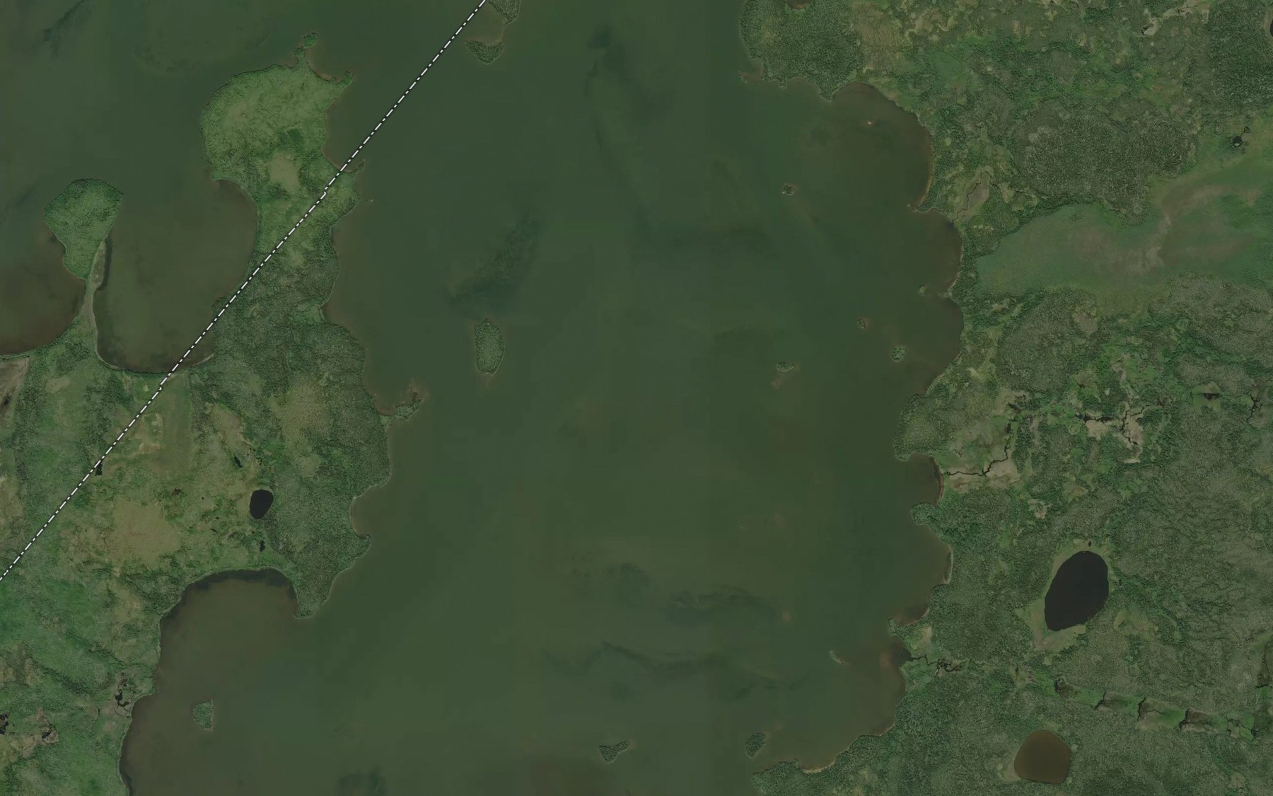 Satellite map of the Rorke Lake