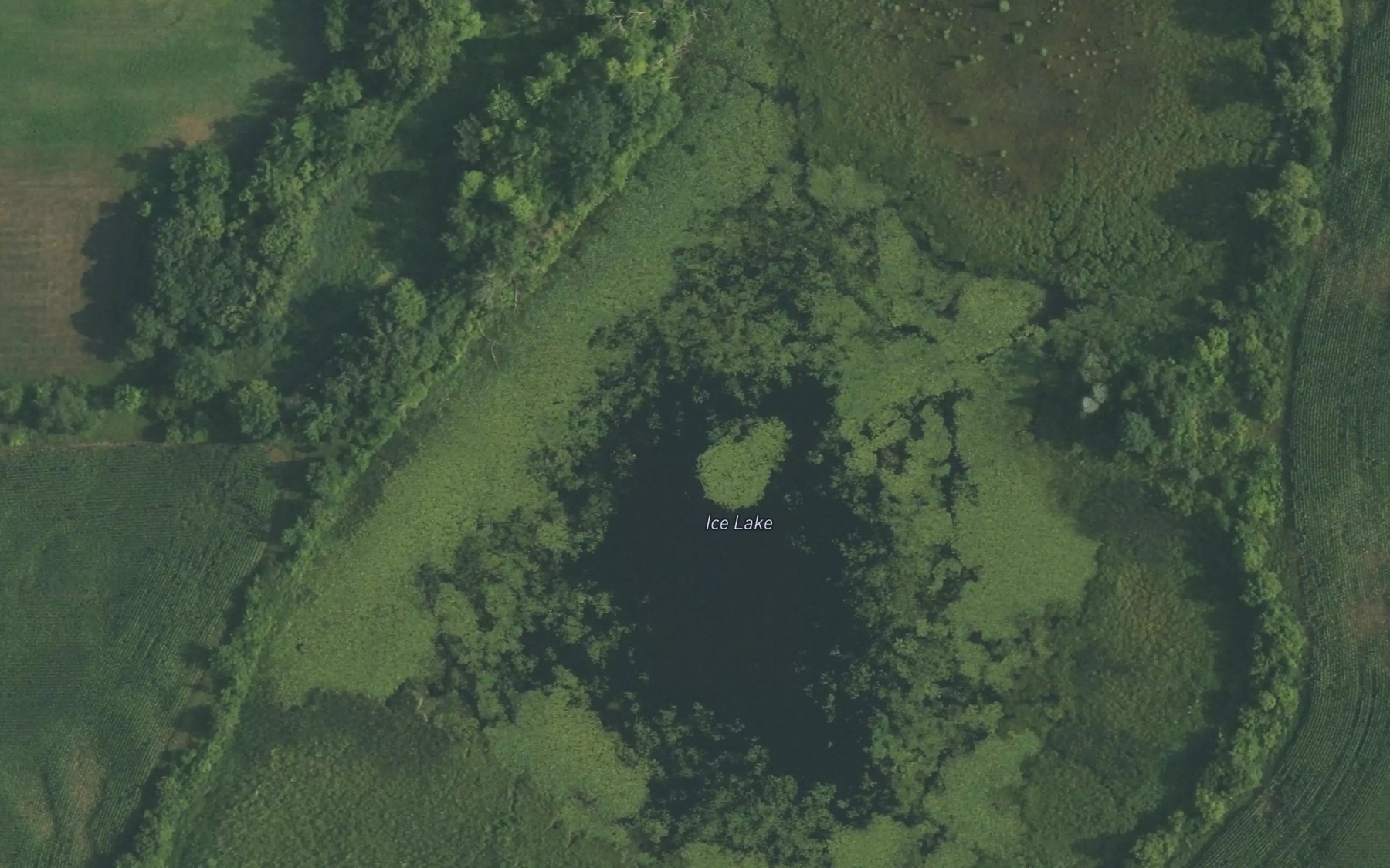 Satellite map of the Ice Lake