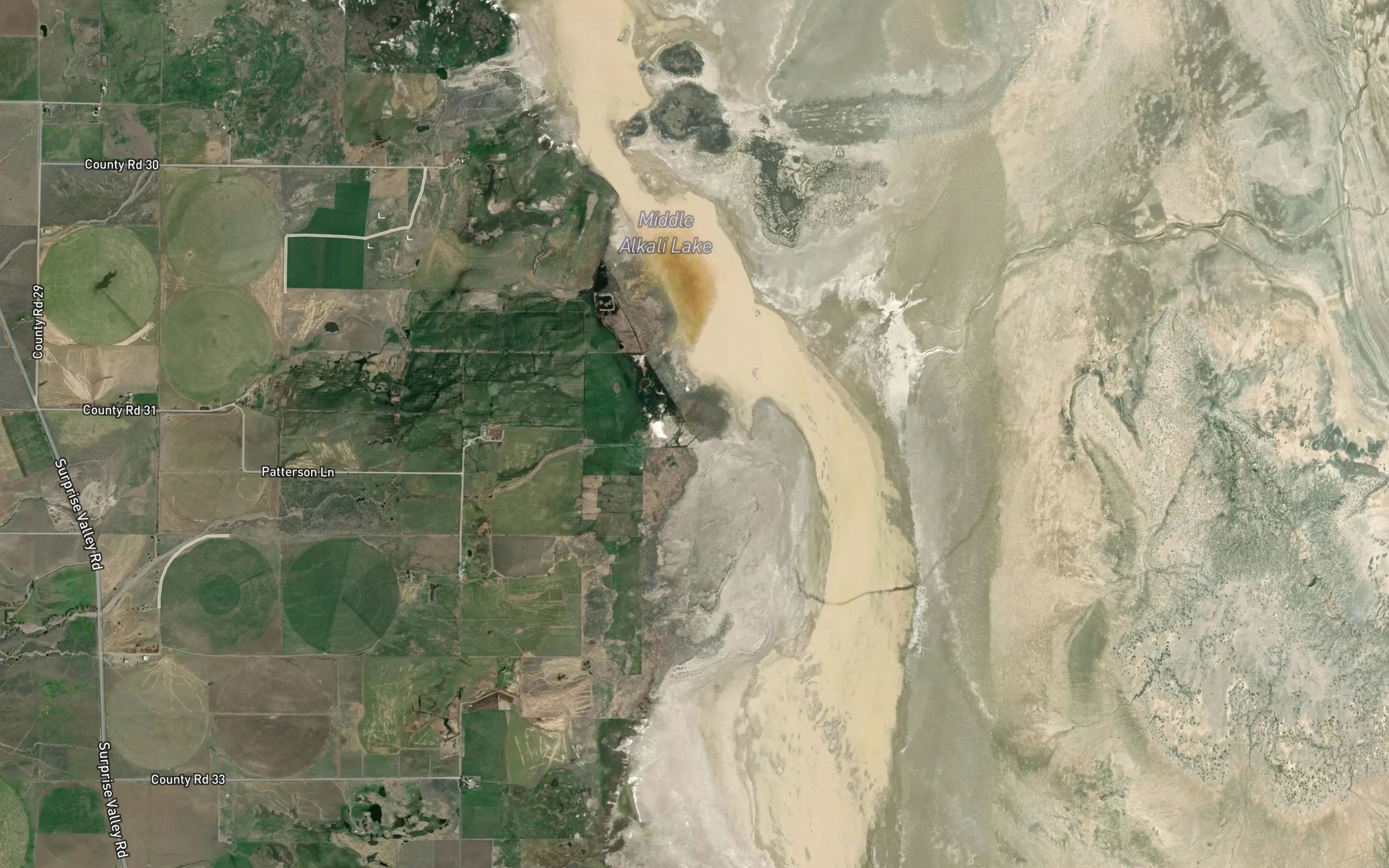 Satellite map of the Cottonwood Creek