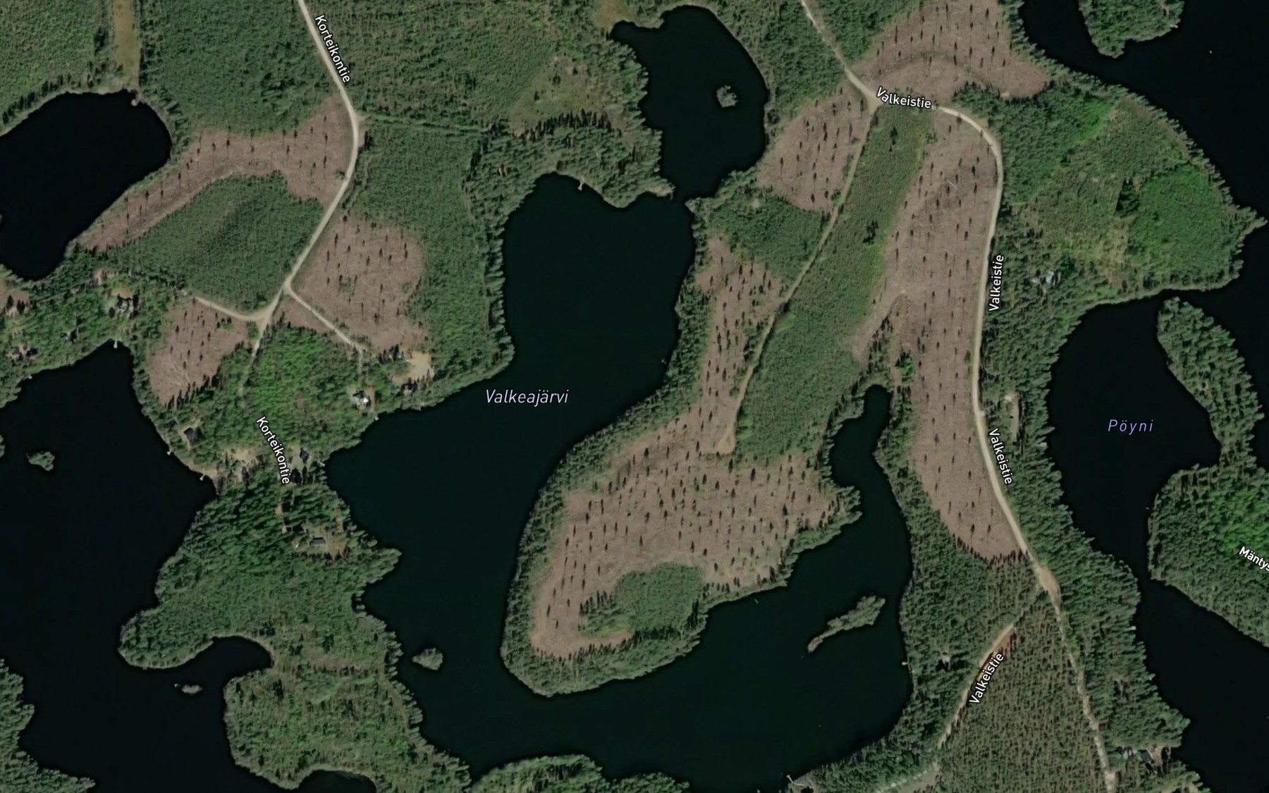 Satellite map of the Valkeajarvi