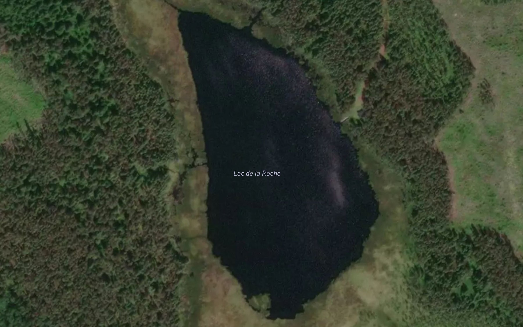 Satellite map of the Lac de la Roche