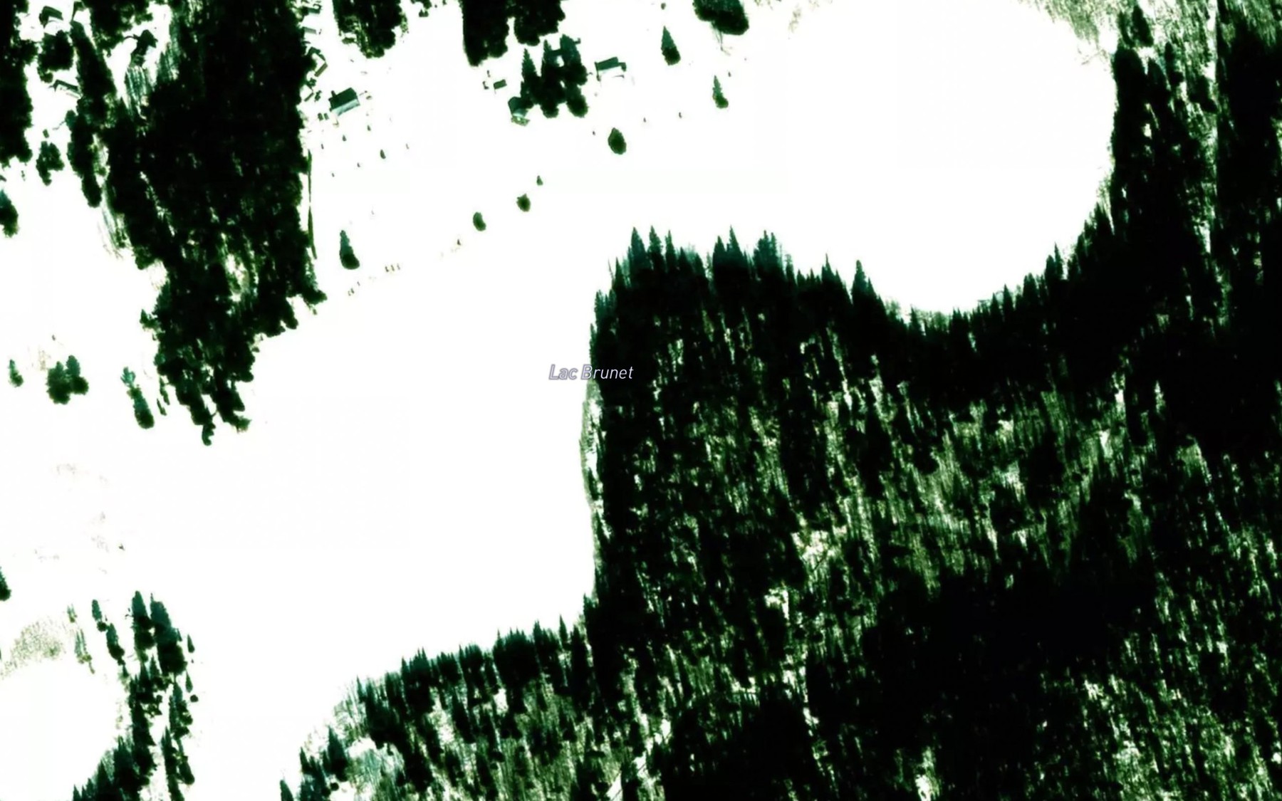 Satellite map of the Lac Brunet