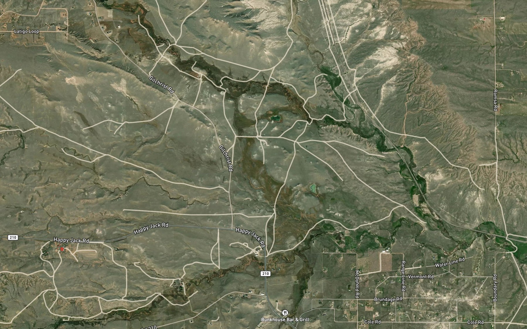 Satellite map of the Gilchrist Ditch Number 9