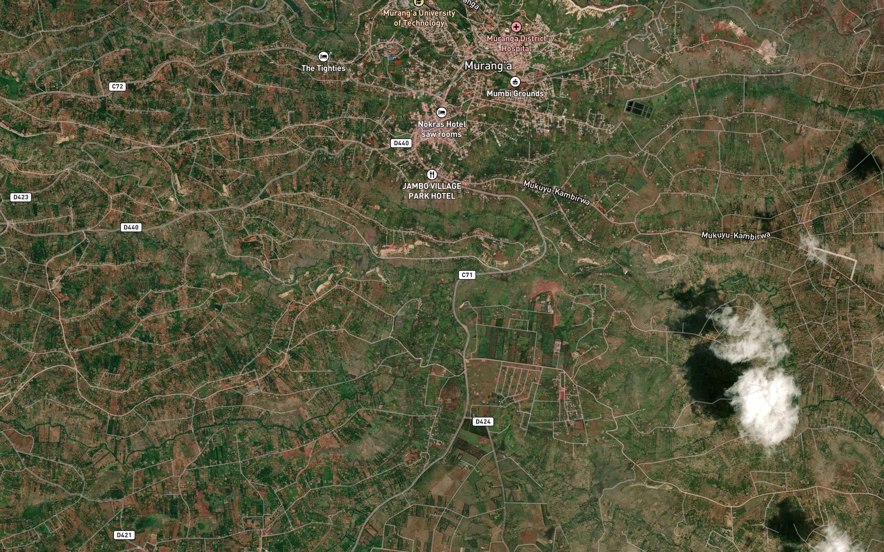 Satellite map of the Githanji