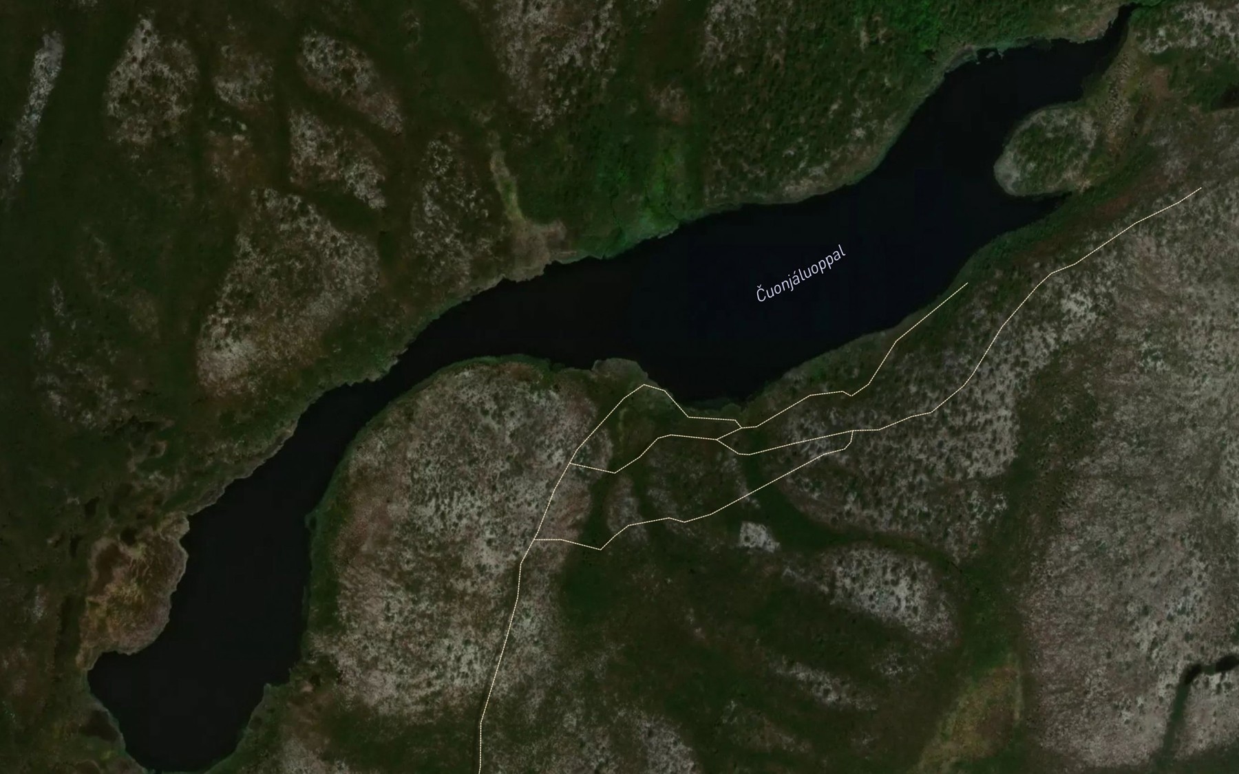 Satellite map of the Cuonjaluobbal