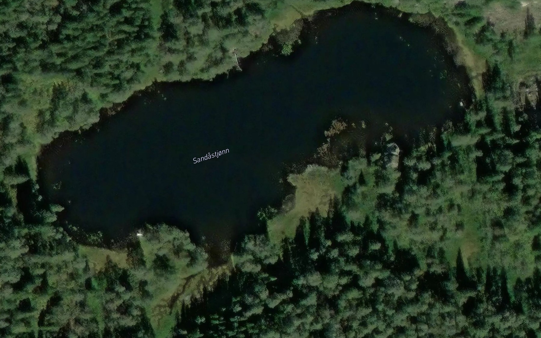 Satellite map of the Sandastjonn