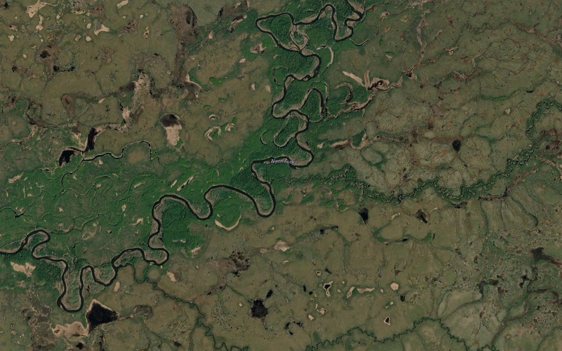 Satellite map of the Hidden Creek