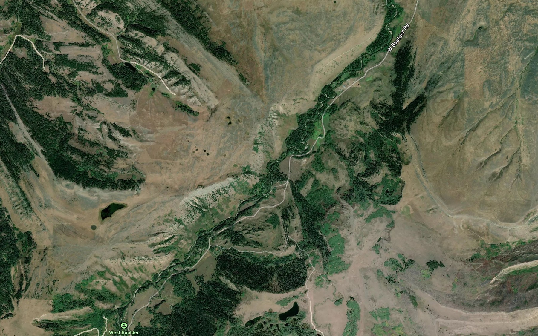 Satellite map of the Grouse Creek