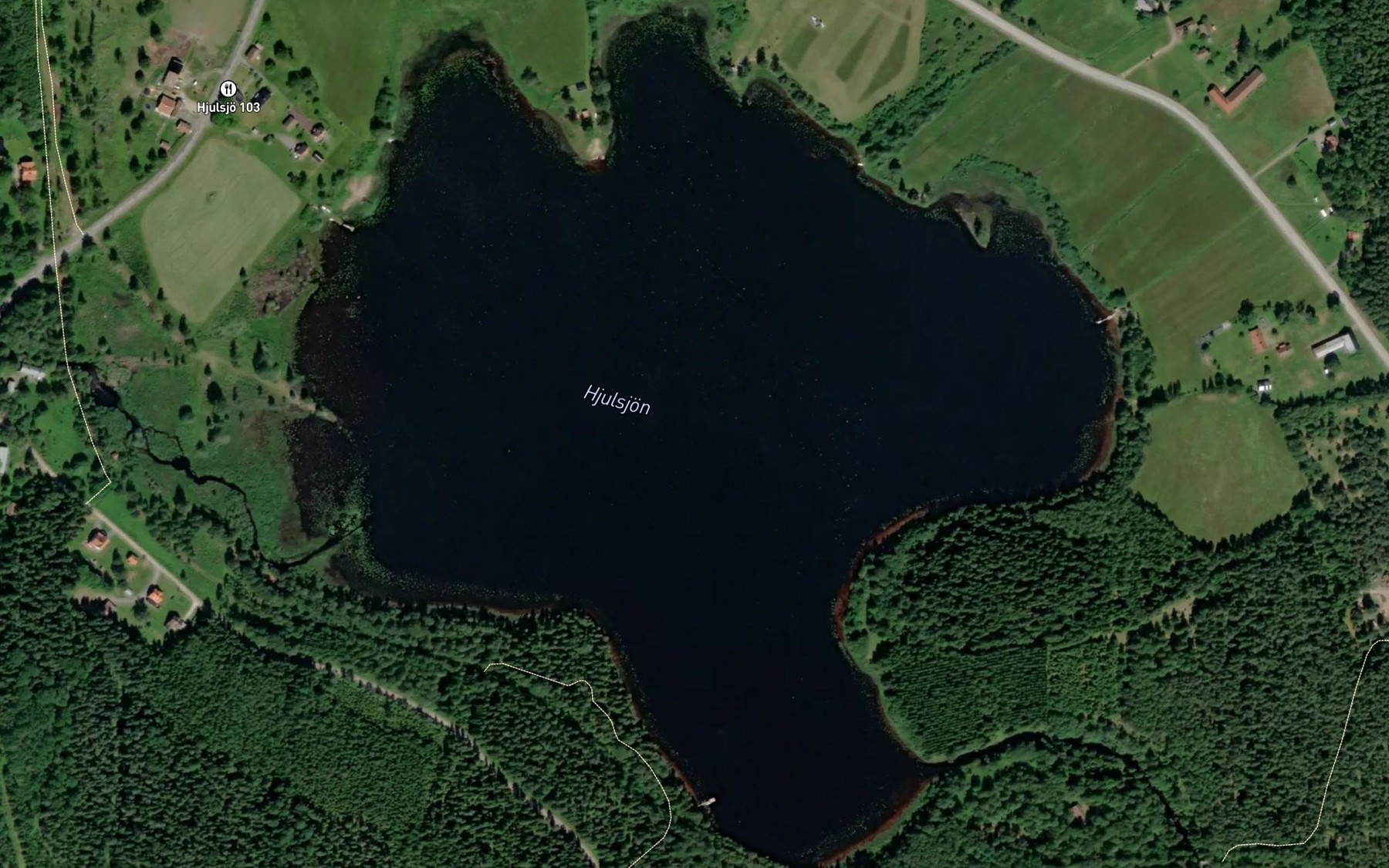 Satellite map of the Hjulsjon