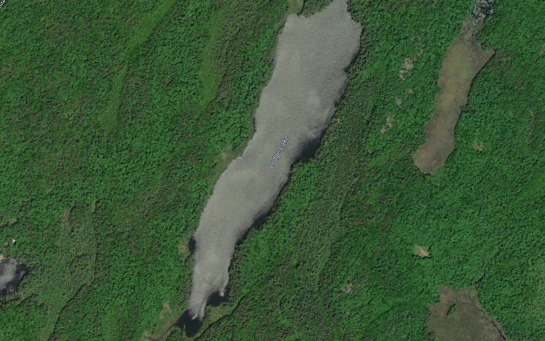 Satellite map of the Lodge Lake
