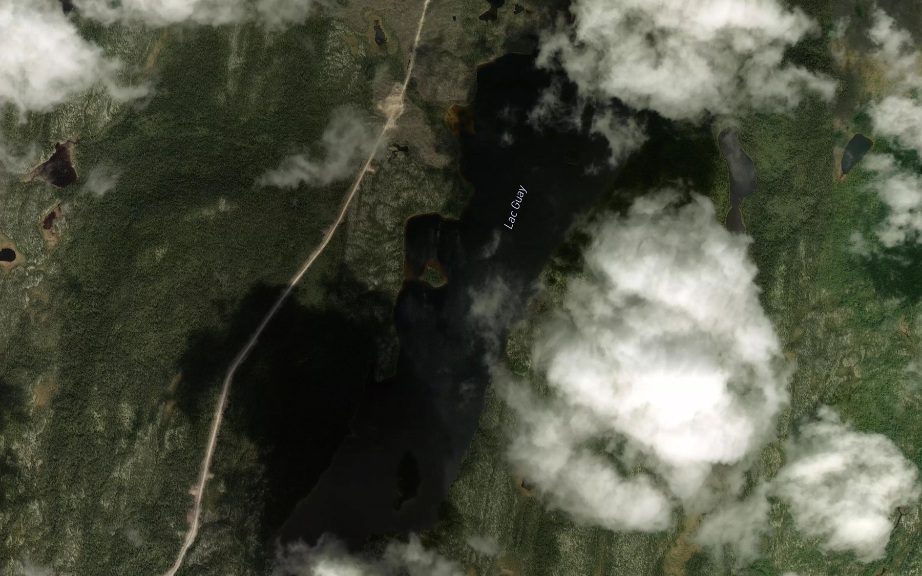 Satellite map of the Lac Guay