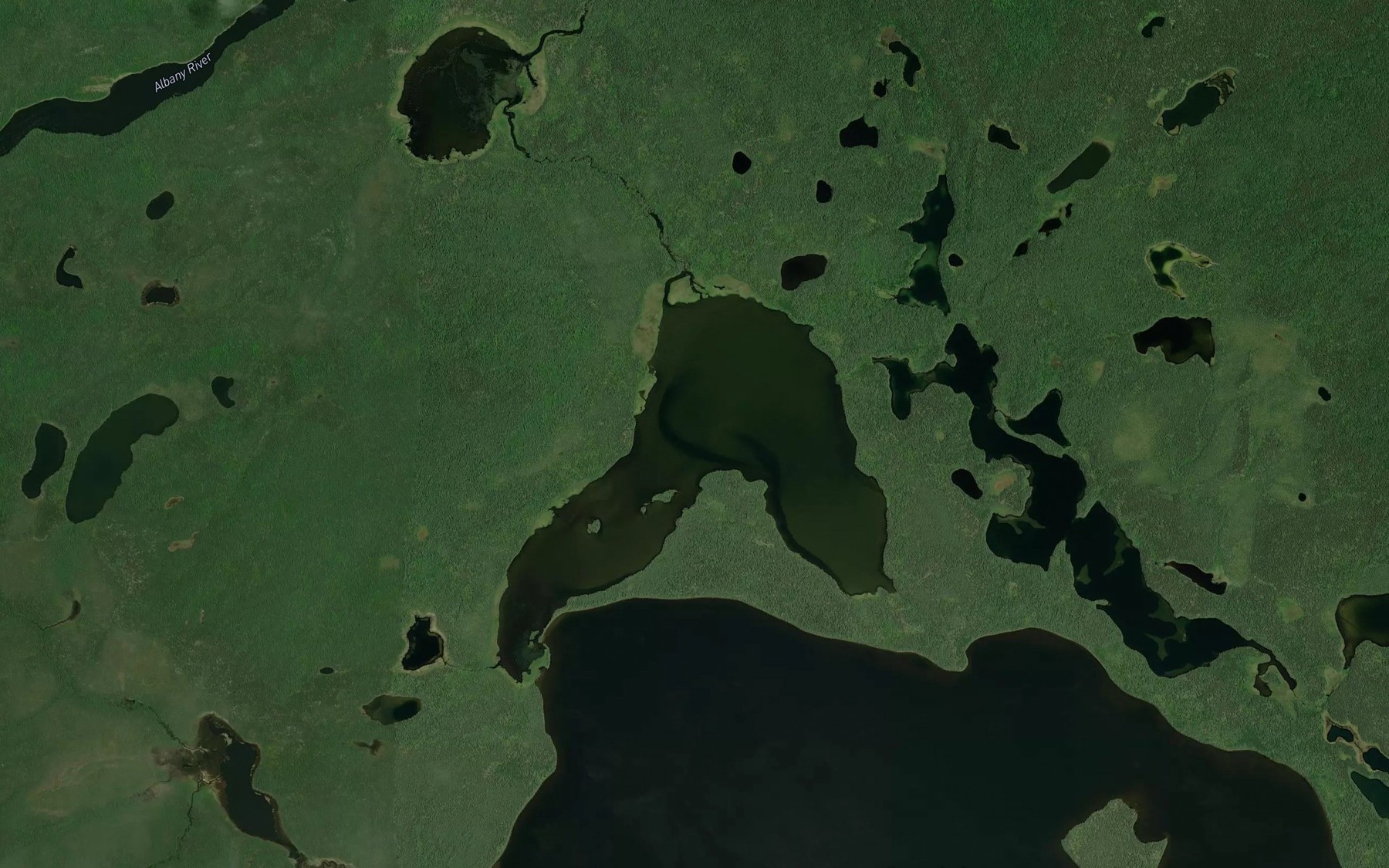 Satellite map of the Anger Lake
