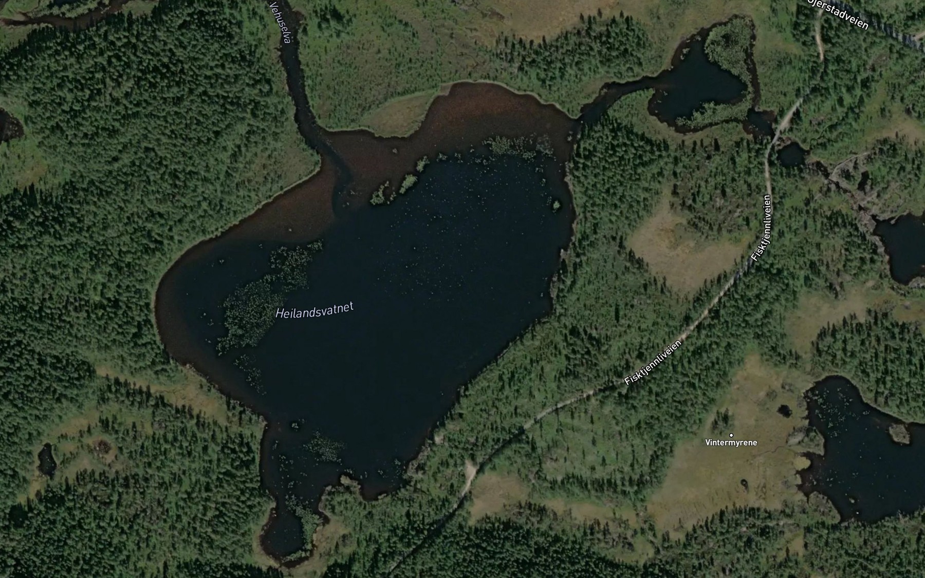 Satellite map of the Heilandsvannet