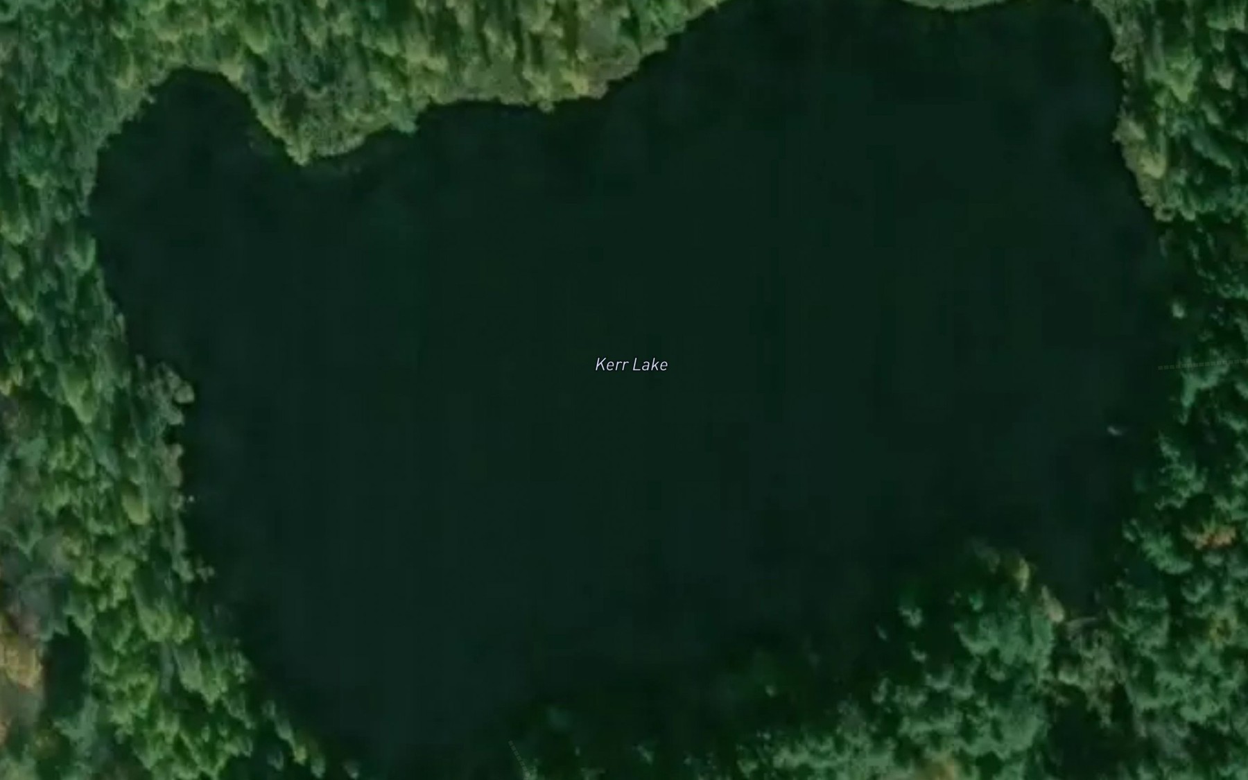 Satellite map of the Kerr Lake