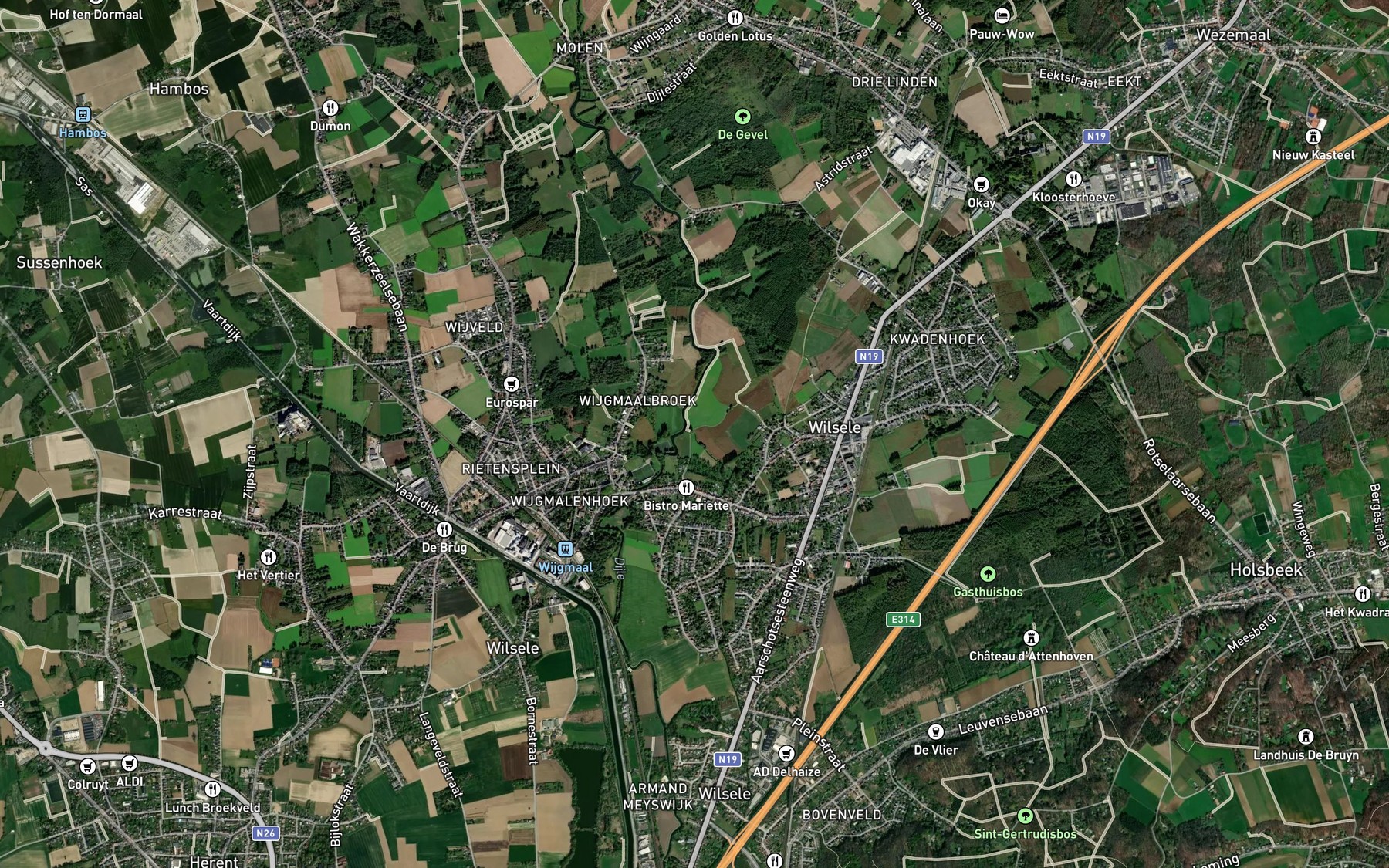 Satellite map of the De Vunt