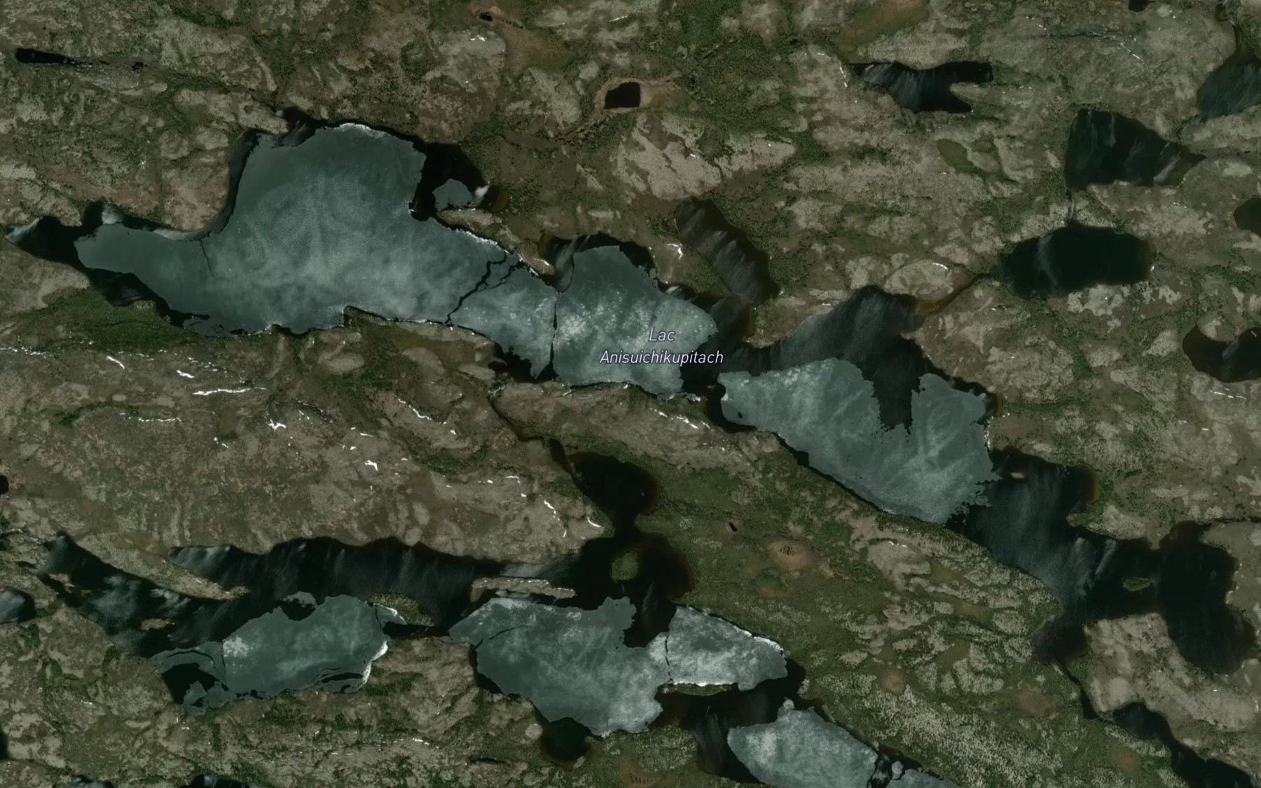Satellite map of the Lac Anisuichikupitach
