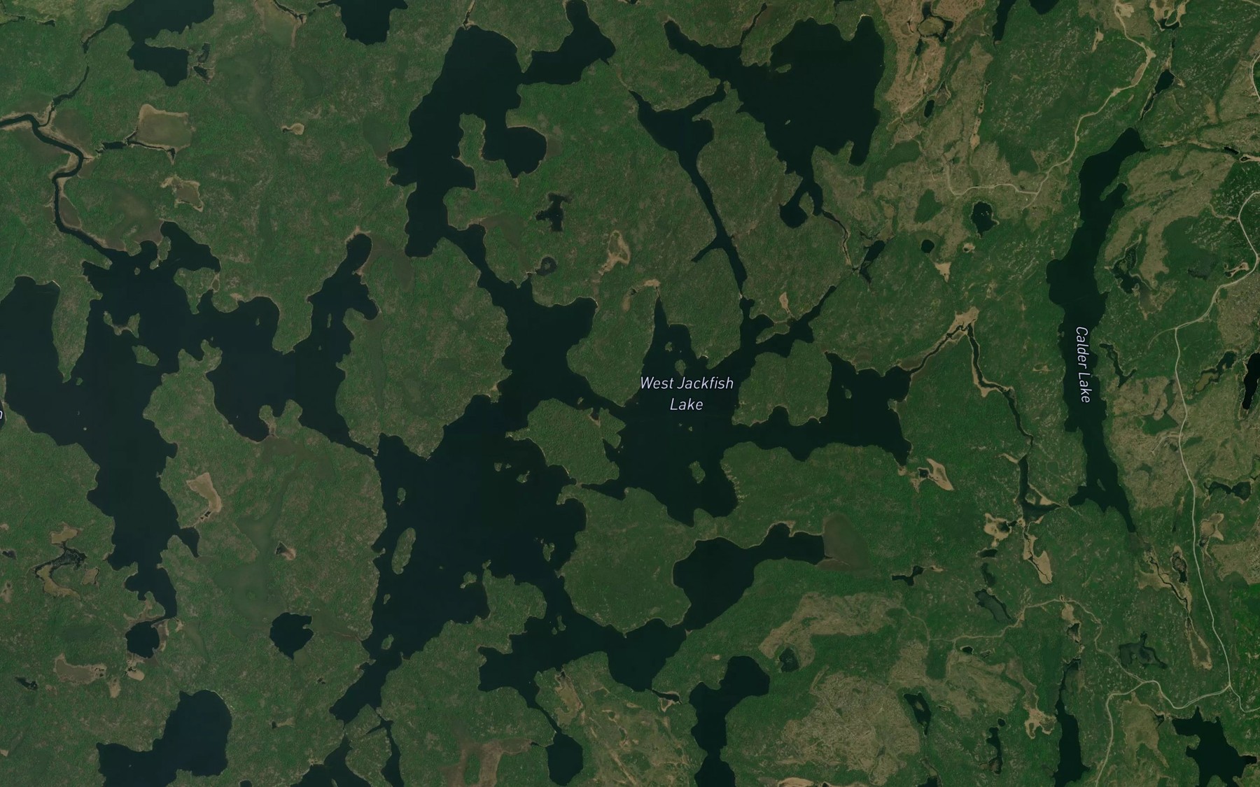 Satellite map of the Jackfish Lake