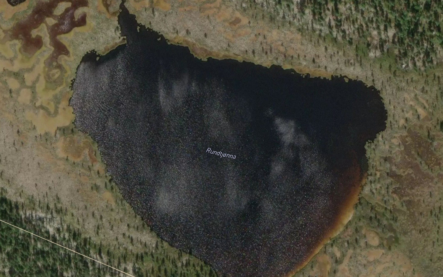 Satellite map of the Blindtjorna