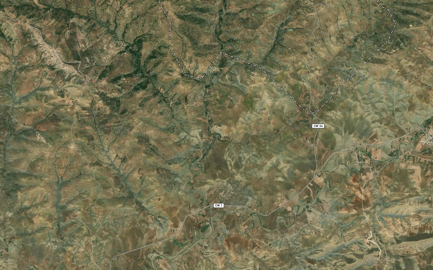 Satellite map of the Oued Maya