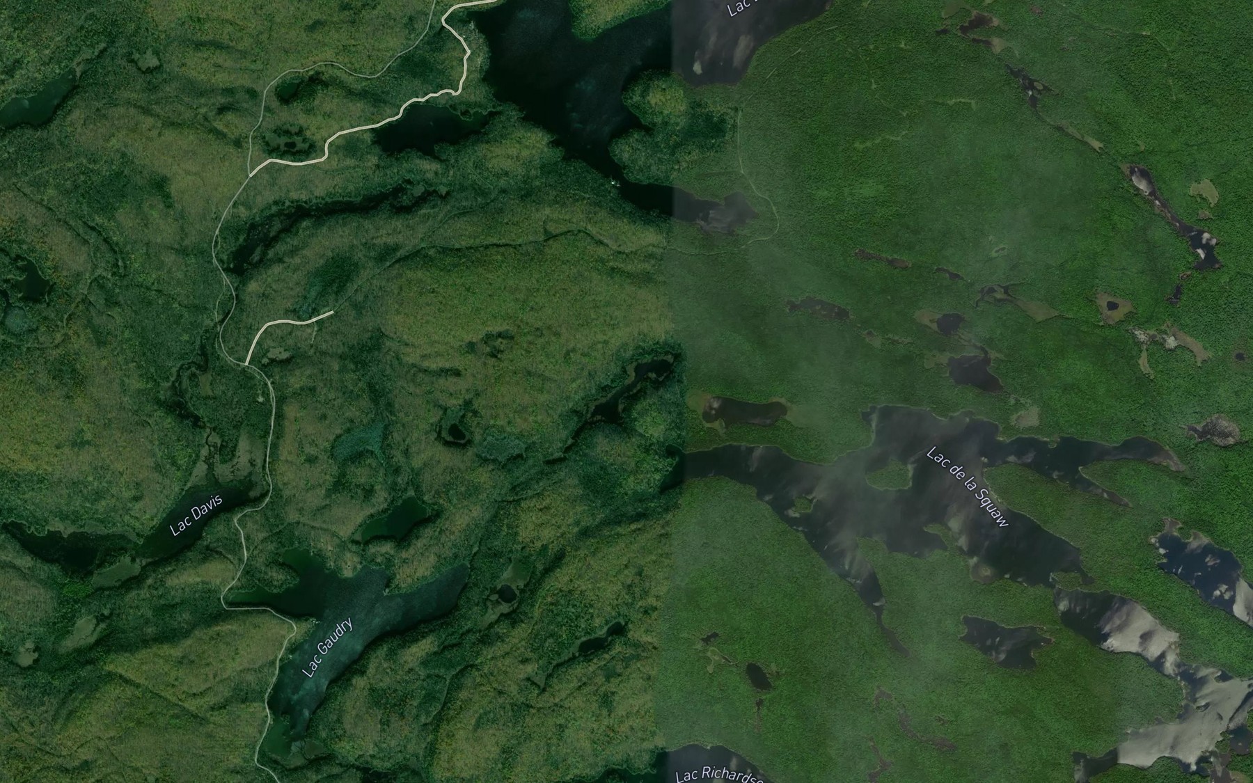 Satellite map of the Lac Commercial