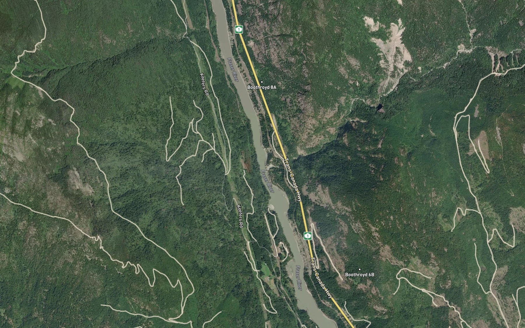 Satellite map of the Mowhokam Creek