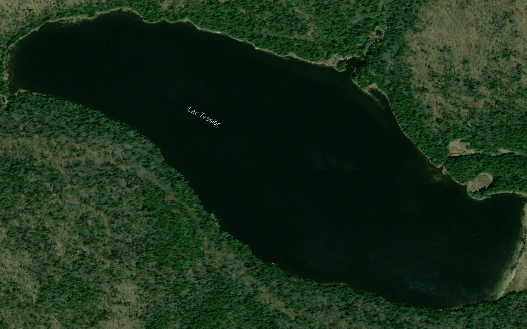 Satellite map of the Lac Tessier