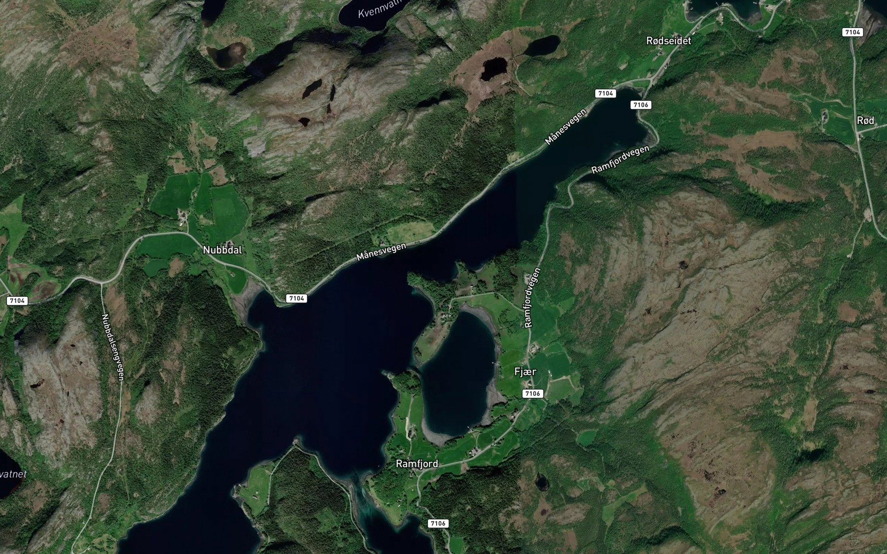 Satellite map of the Katarinanesbukta