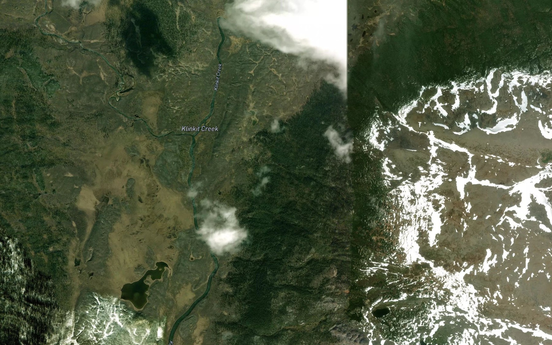 Satellite map of the Butsih Creek