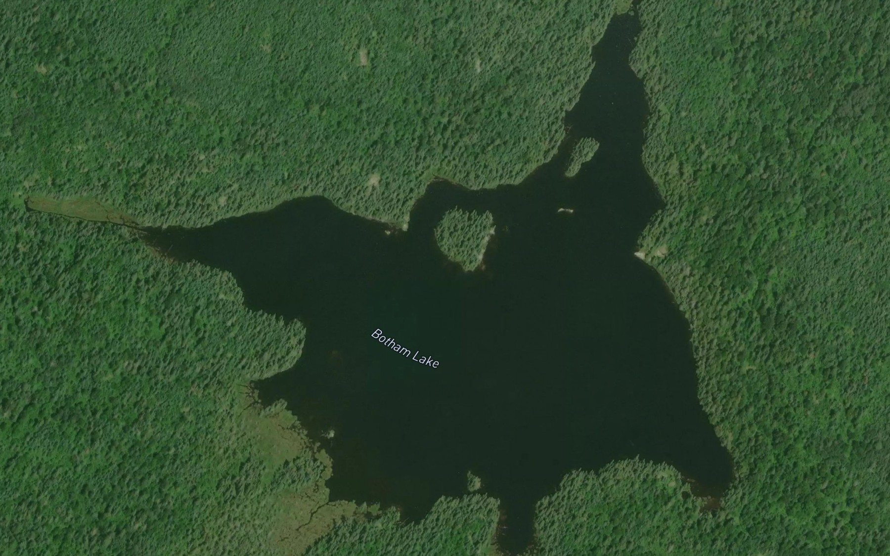 Satellite map of the Botham Lake