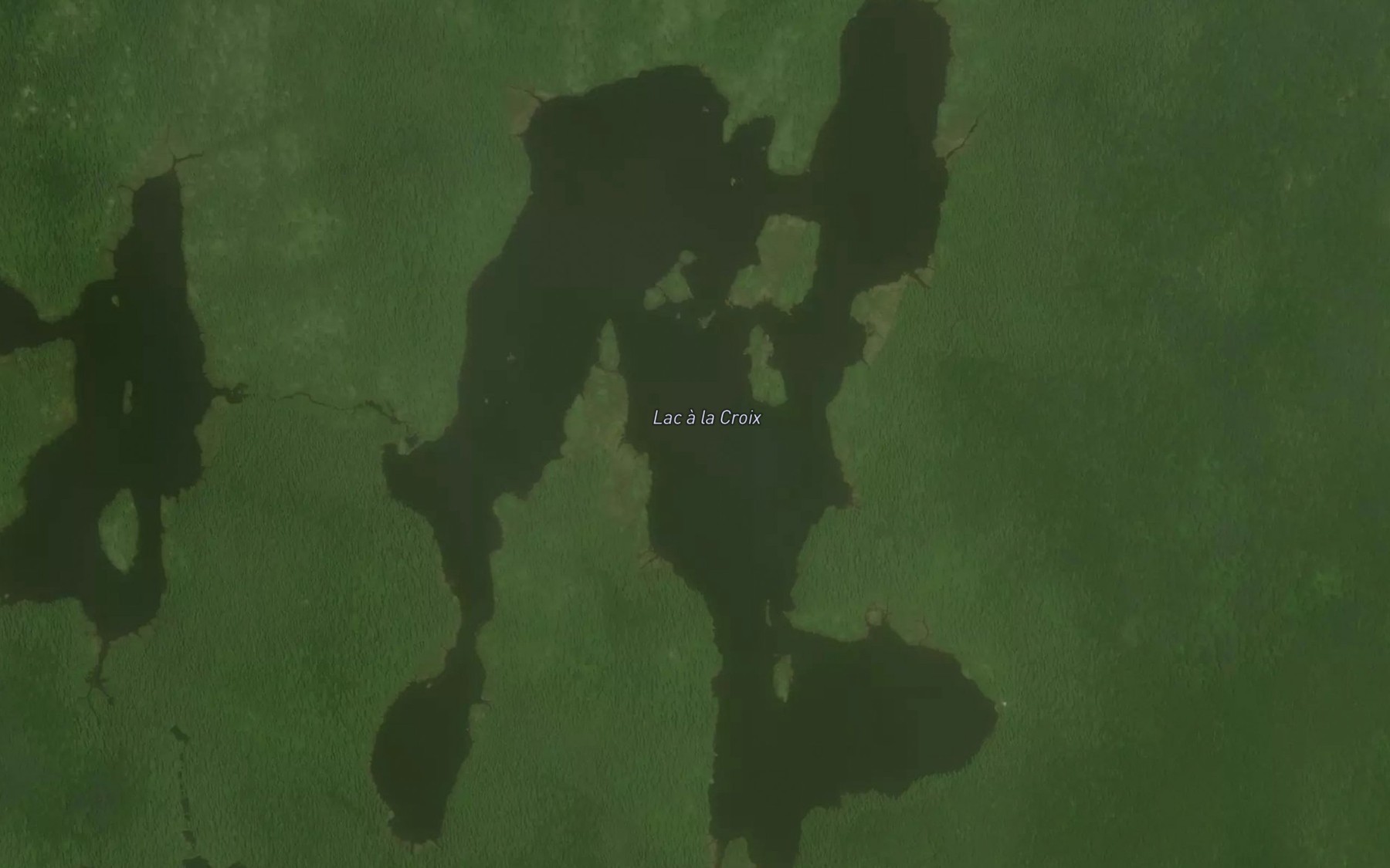 Satellite map of the Lac a la Croix