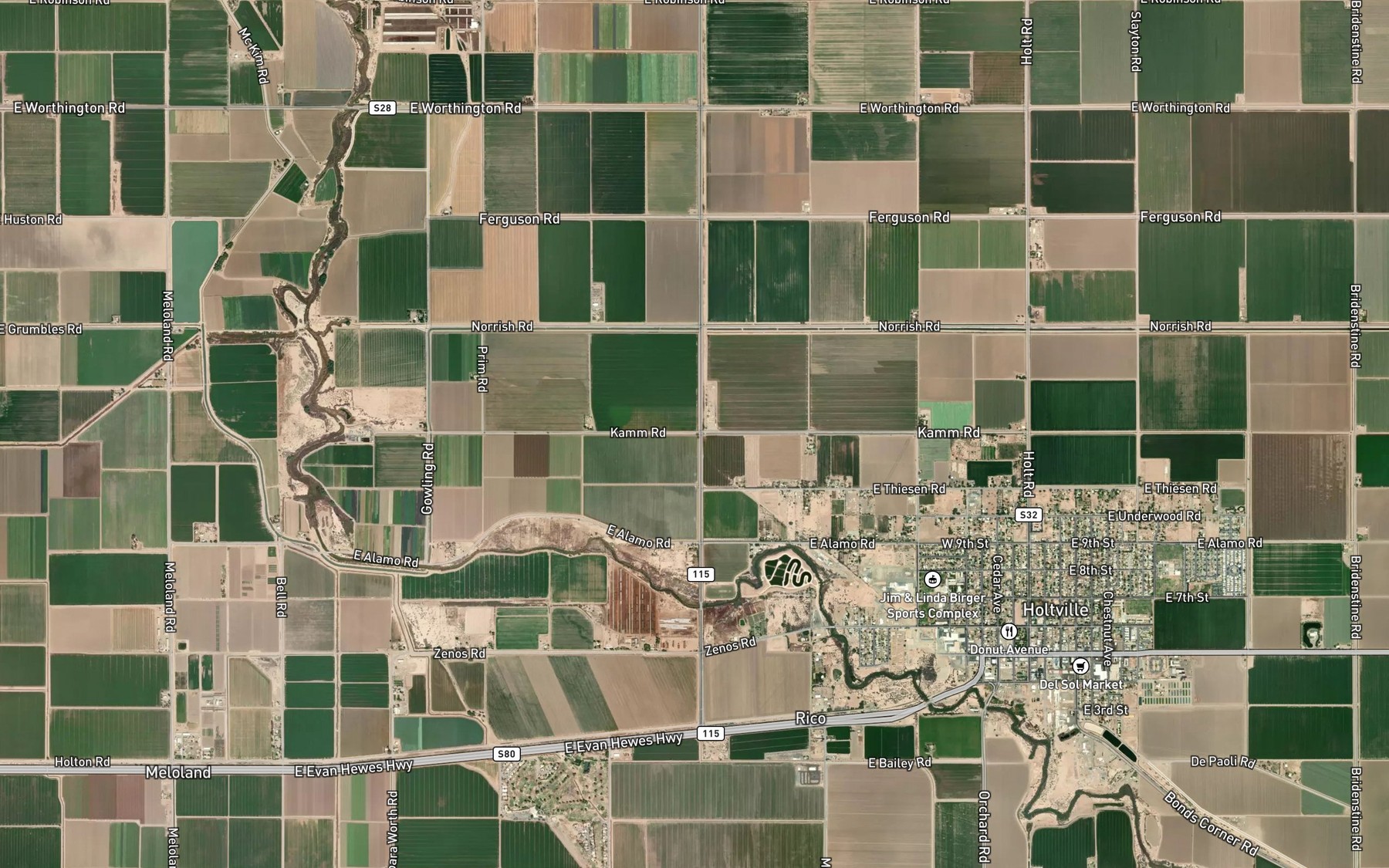 Satellite map of the Pear Canal