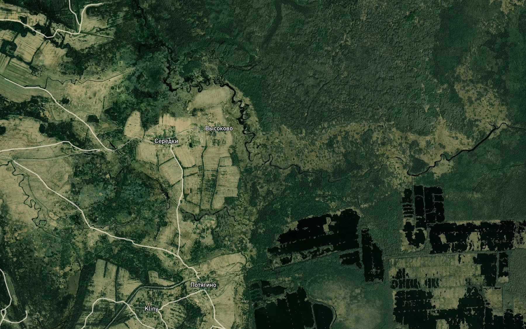 Satellite map of the Ukhtanka
