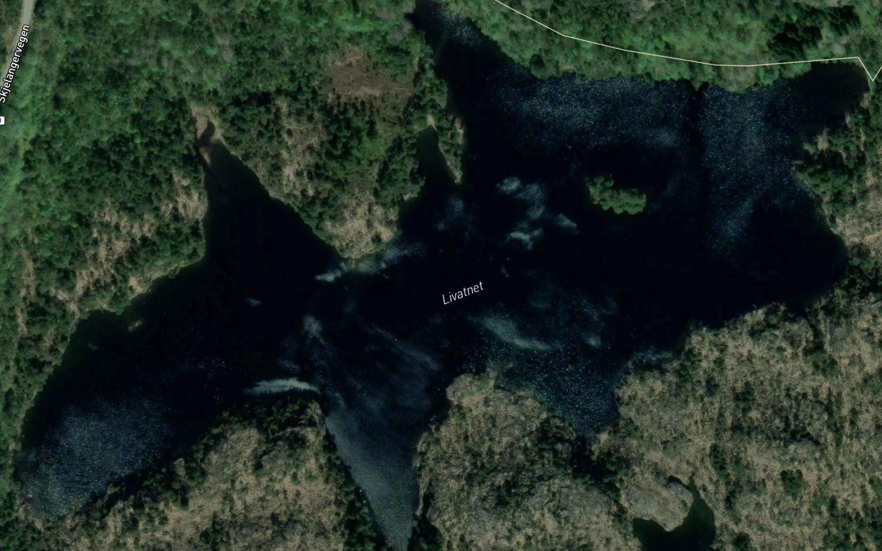 Satellite map of the Livatnet