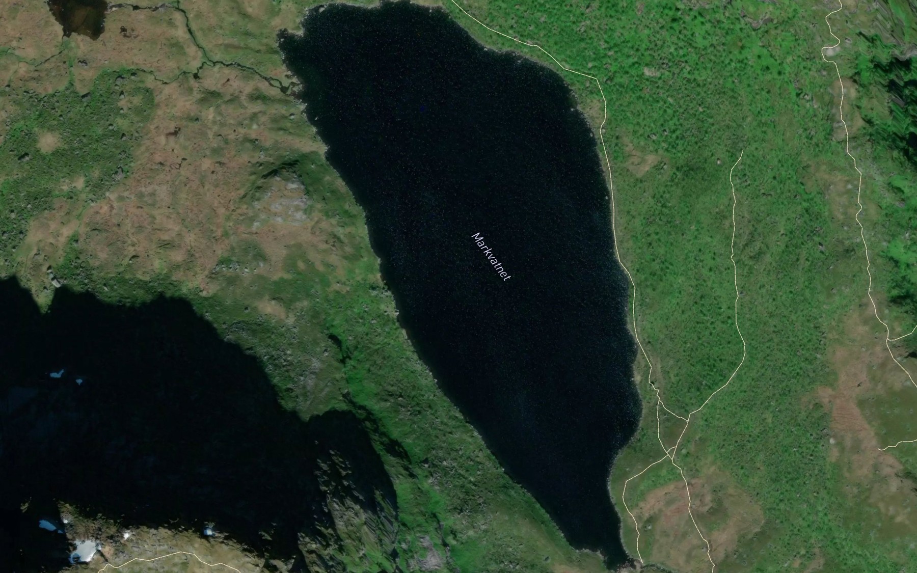 Satellite map of the Markvatnet