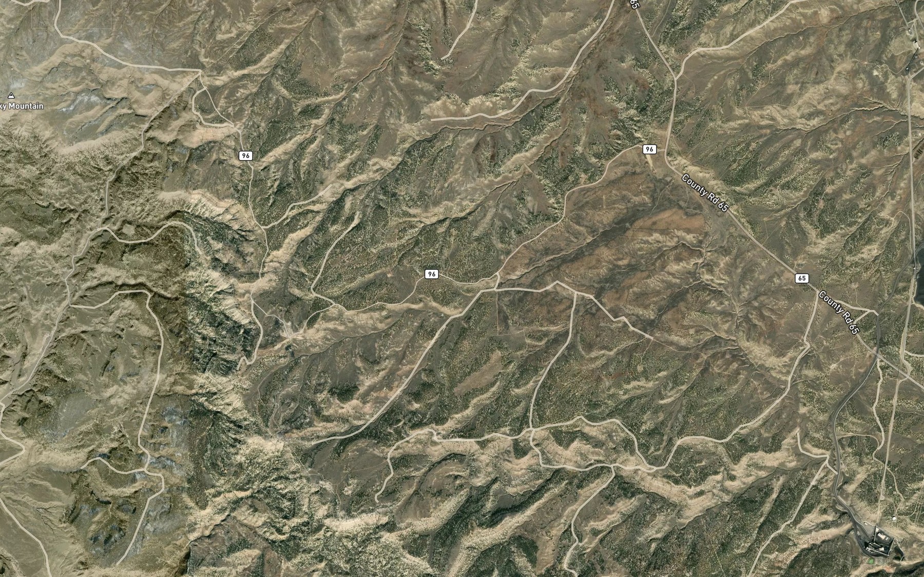 Satellite map of the Lincoln Reservoir