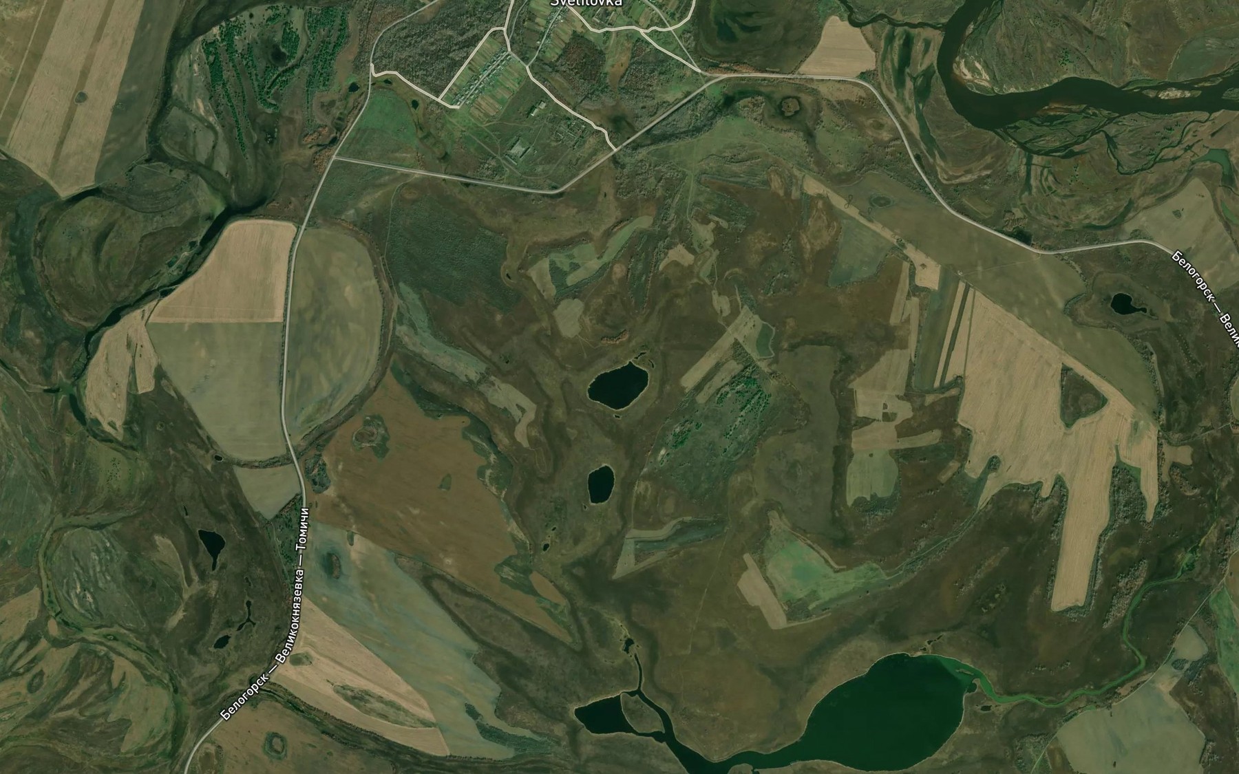 Satellite map of the Ozero Vtoroye Konskoye