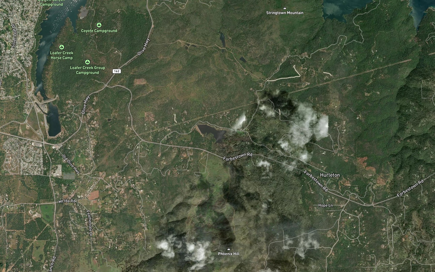 Satellite map of the Lake Wyandotte