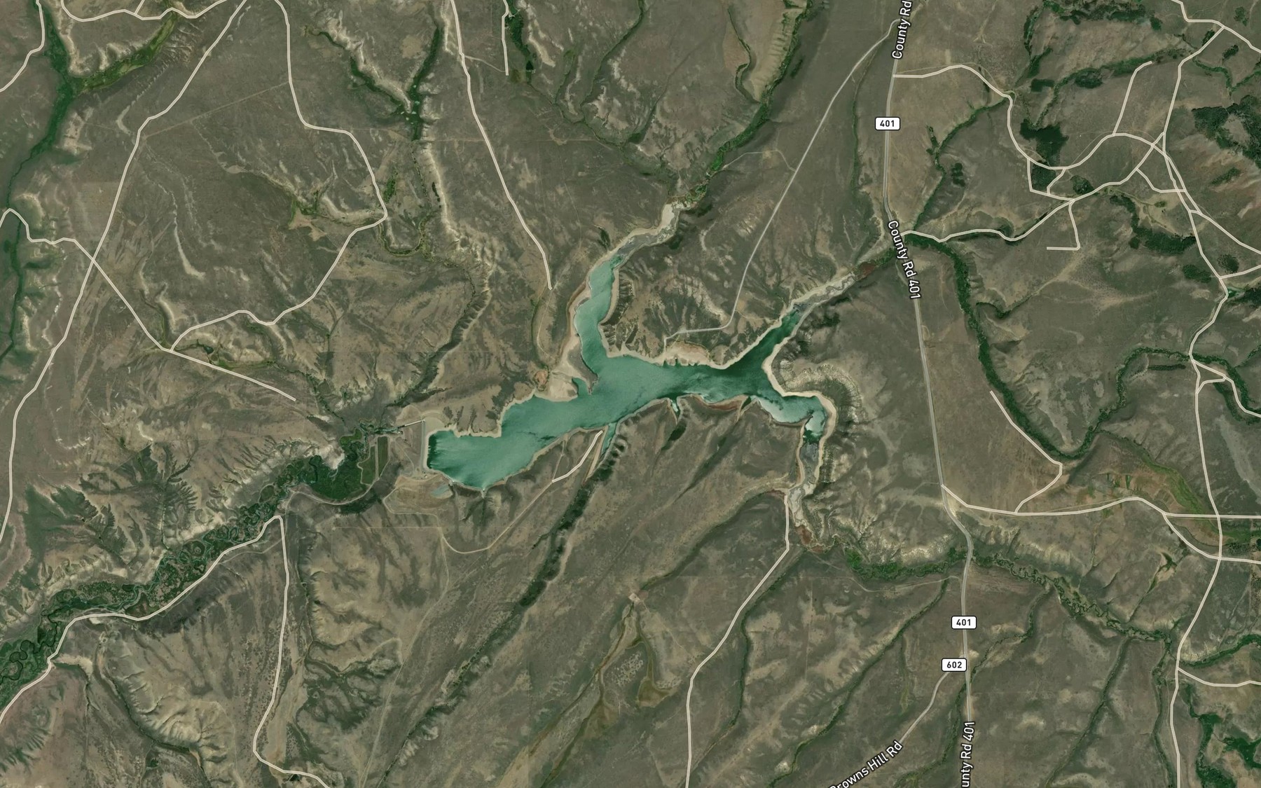 Satellite map of the North Fork Savery Creek