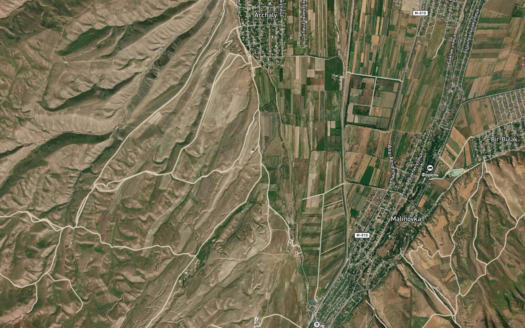 Satellite map of the Archaly