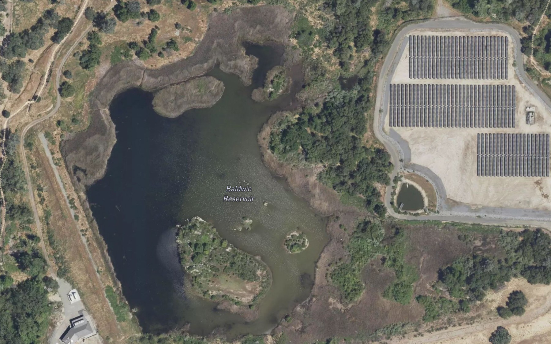 Satellite map of the Baldwin Reservoir