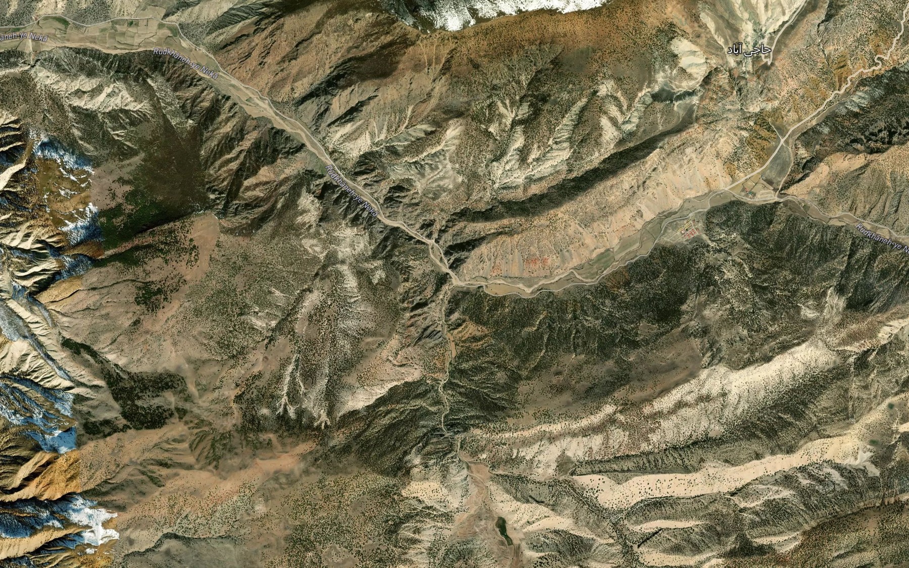 Satellite map of the Rudkhaneh-ye Nirubar