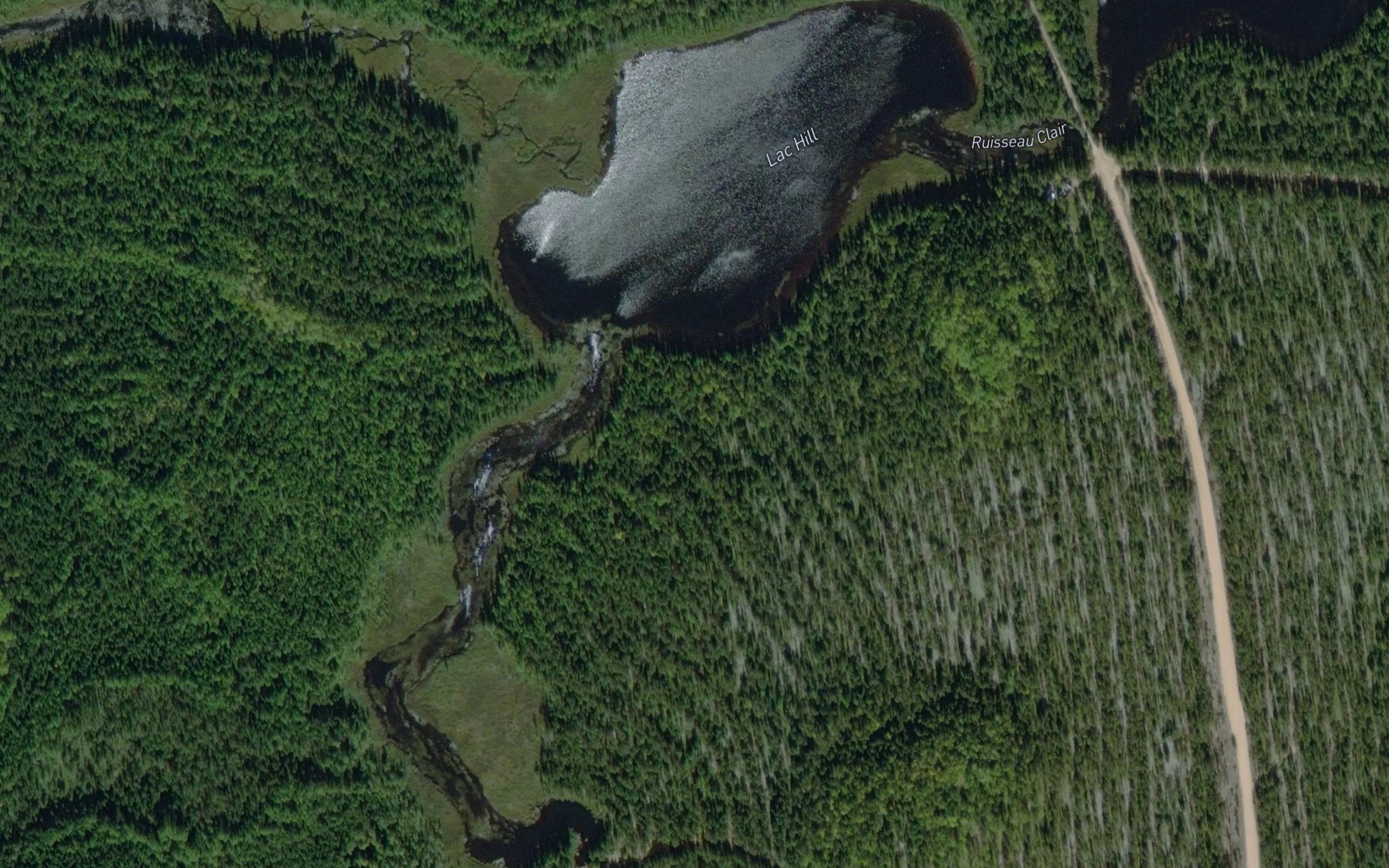Satellite map of the Lac Hill