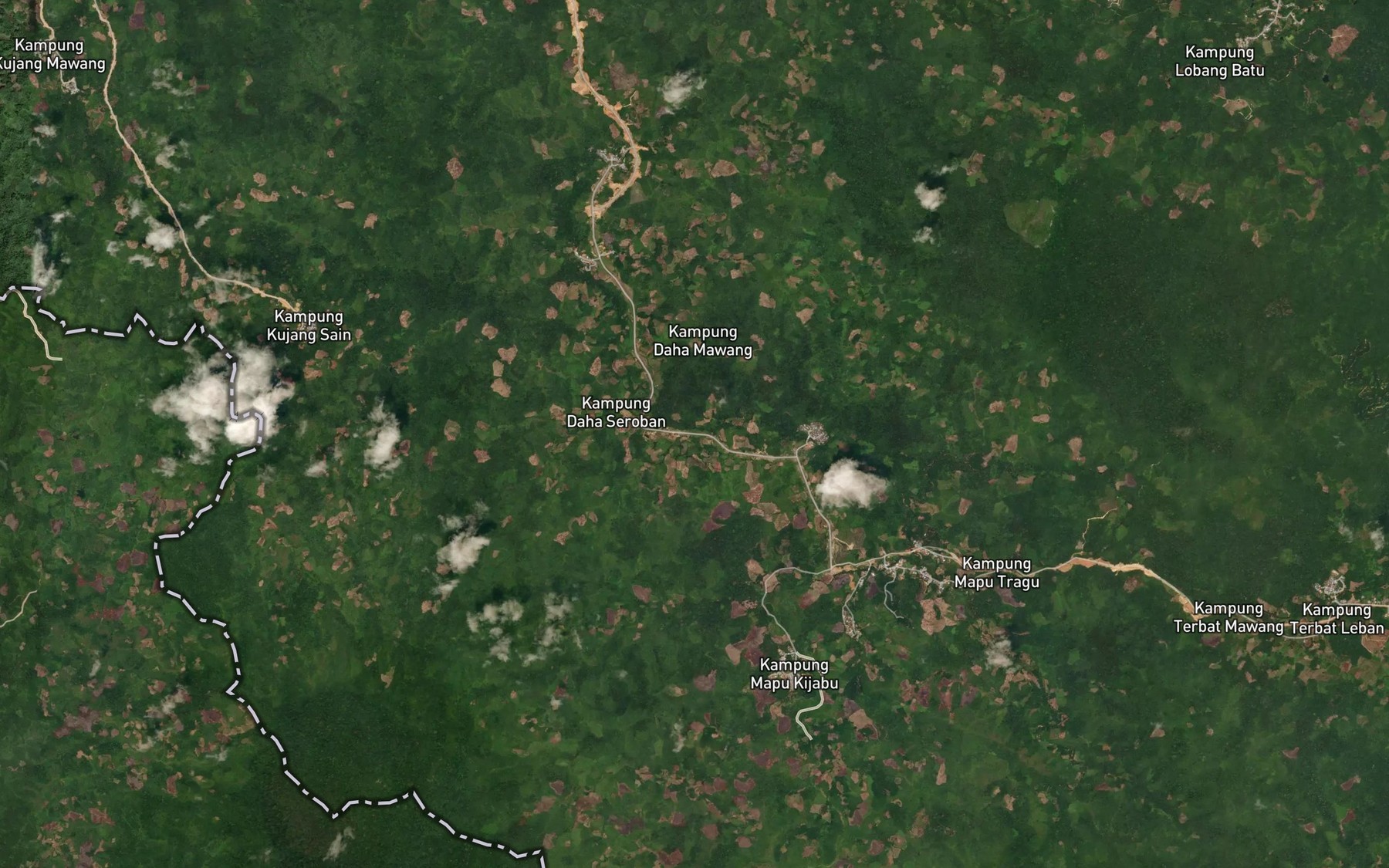 Satellite map of the Sungai Daha