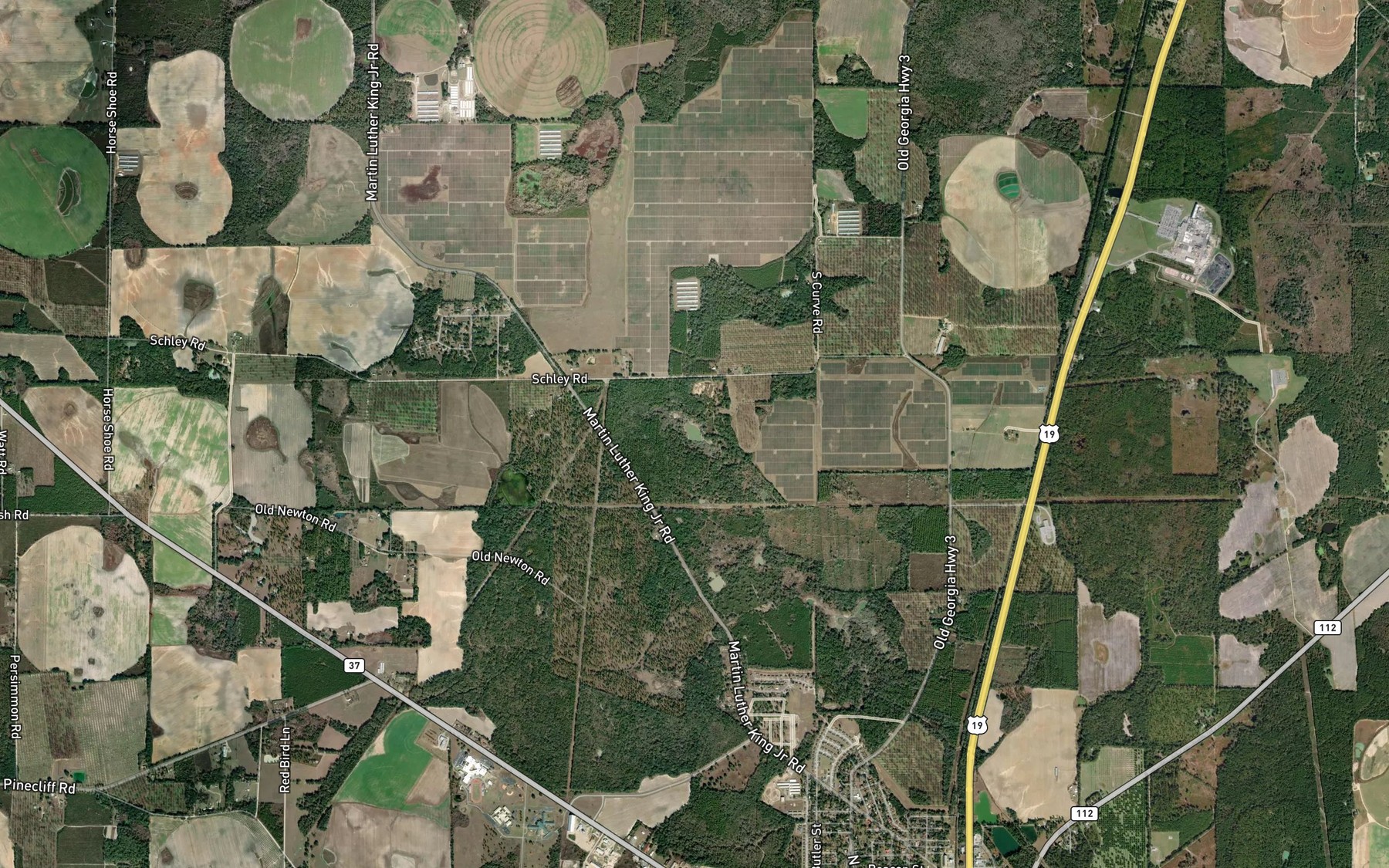 Satellite map of the Rock Pond