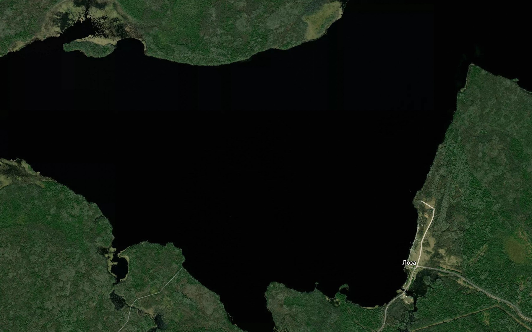 Satellite map of the Ozero Lozskoye